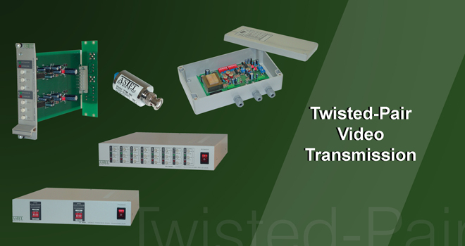 Historic ASTEL CCTV twisted-pair video transmission products